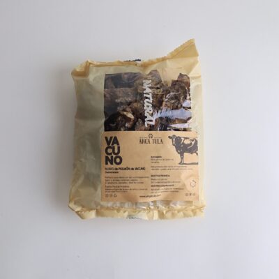 Snack natural de vacuno deshidratado para perros, ligero, crujiente y bajo en calorías